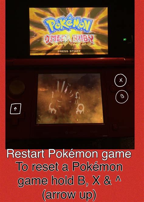 how to restart pokemon x